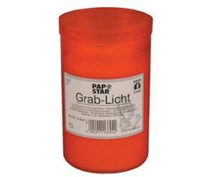 Photophore tombal 3 jours, diamètre: 64 mm, rouge