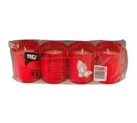 Photophore tombal 'cierge tombale', rouge