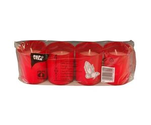 Photophore tombal 'cierge tombale', rouge