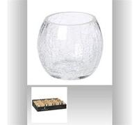 photophore verre craquelé 7 cm - jja 116037 Transparent G