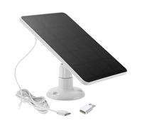 Photovoltaïque pour Chargeur, Sonnette de Porte Caméra 4W 5V 3M | Fournit une puissance continue de 4 W 5 V avec rotation à 360 degrés pour un positionnement optimal de la lumière du soleil.