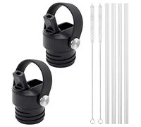 PHULWEL Couvercle de paille pour hydrobouteille Bouche standard, Bouchons sport Bouteille d'eau Accessoires Top Paille de rechange Couvercle - 2 pièces