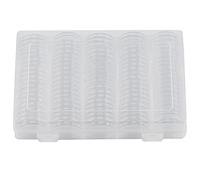 Phyachelo 17/20/25/27 / 30Mm Porte-Monnaie, 100 PièCes Capsules en Argent avec Joint en Mousse, éTui à PièCes Professionnel pour la Collection de PièCes de Monnaie