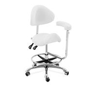Physa Physa Wuppertal Chaise à roulettes 白！avec dossier marron et siège réglable en hauteur