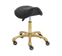 physa PHYSA YORK BLACK_GOLD Tabouret selle de cheval - 55 - 70 cm - 150 kg - noir/doré Siège selle Tabouret selle Tabouret à roulettes Tabouret de bureau