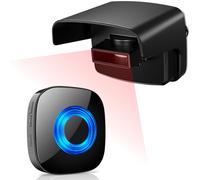PHYSEN Alarme Détecteur de Mouvement Exterieur, Système Alarme Detecteur Exterieur Sonnette sans Fil, Sonnette de Magasin Alarme, Infrarouge Anti-Effraction, pour Maisons/Magasins/Bureaux/Garage/Porte
