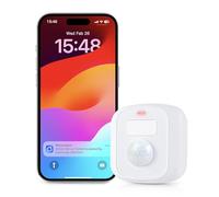 PHYSEN Détecteur de Mouvement Intérieur avec Contrôle Domotique, Capteur de Mouvement Intelligent avec Notification Via Application/sans Alarme Sonore, Compatible avec Tuya/Smart Life/Alexa