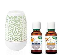 Phytosun Arôms - Diffuseur d'Huiles Essentielles avec 2 * 30ml Complexes diffusion aux huiles essentielles - Diffusion ultrasonique 7 Couleurs - Ambiance Relaxante - Pour cadeau, maison, salon