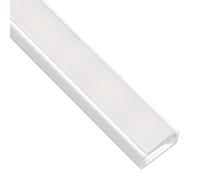 Pianeta-Led DL1407 Lot de 5 barres à LED avec profilé en aluminium blanc et verre opaque, embouts et système de fixation inclus, 10 x 2 m