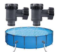 Piashow Lot de 2 raccords de tuyau de piscine - Diamètre : 38 mm - Pièces de rechange pour valve à piston de rechange pour piscine Hnemix Intex Coleman