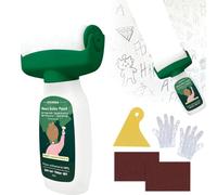 Piashow Peinture Blanche Mur, Retouche Peinture Blanc Mur avec Brosse Roulante, Petit Rouleau Péinture 500g, Séchage Rapide, pour Cacher Graffiti Fissures Taches et Rayures