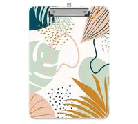 Piasoenc Porte-blocs en plastique, Porte-blocs décoratifs, Porte-blocs en plastique avec clip en métal, format A4 standard, format lettre, Planche à pince de bureau pour étudiants, bureau
