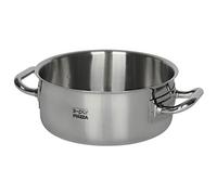 Piazza 110216 Casserole moyenne en acier inoxydable 3 plis, capacité 1,6 l, diamètre 16 cm, hauteur 8 cm