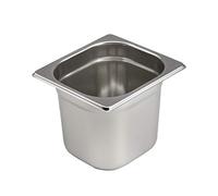PIAZZA Bassine Gastronorm 1/6 - en acier inoxydable - H 15 cm