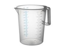 PIAZZA - Carafe professionnelle en plastique avec poignée fermée, capacité 5L, cruche pour eau et liquides alimentaires - Mesure graduée pour peser des aliments avec balance de cuisine, fabriquée en