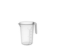 PIAZZA - Carafe professionnelle en plastique avec poignée ouverte, capacité 0,5 L, pichet pour eau et liquides alimentaires, mesureur gradué pour peser des aliments avec balance de cuisine, fabriqué