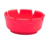 PIAZZA Cendrier rond en plastique rouge 10 cm 504101