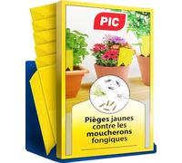 PIC Anti Moucherons Plantes Intérieur 60x - Pièges Jaunes Collants | Sans poison et inodore, recto-verso, efficace jusqu'à 6 mois contre sciarides, alternative aux nématodes et insecticides