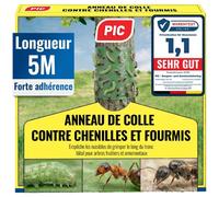 PIC Bande Glue Arbre 5m - Piège à Colle Arboricole pour Chenilles, Fourmis et Insectes Nuisibles, Convient à 11 Arbres