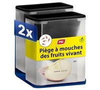 PIC Piège à Mouche des Fruits - Lot de 2 Piege Mouche Interieur Réutilisable pour la Cuisine, Solution Efficace Contre Les Mouches des Fruits et Les asticots des Fruits, Sûr pour Enfants et Animaux