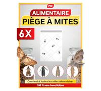 PIC Pièges à Mites Alimentaires - 6 Pièges Anti Mites Alimentaires avec Phéromones - Piege a Mite Alimentaire pour Cuisine, Placard et Garde-Manger - Détection d’Infestation - Protection 8 Semaines