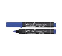 Pica Marqueur permanent Classic INSTANT WHITE bleu graduation 1 - 4 mm pointe ronde P Quantité:10