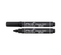 Pica Marqueur permanent Classic INSTANT WHITE noir graduation 1 - 4 mm pointe ronde P Quantité:10