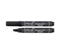 Pica Marqueur permanent Classic INSTANT WHITE noir graduation 2 - 6 mm pointe conique Quantité:10