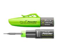 Pica Spraymarker Powder 2020 Vert I Marqueur fluorescent pour perçage et trous profonds jusqu'à 250 mm I Marqueur rechargeable avec jusqu'à 1500 coups I Outil pour artisans pour la construction