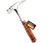 PICARD Marteau de charpentier no. 790 lisse | Modèle arrache clou tout acier avec porte-clou magnétique | Marteau couvreur professionnel avec poignée cuir ergonomique | Équilibré et durable