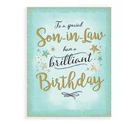 Piccadilly Carte d'anniversaire moderne pour beau-fils 20,3 x 15,2 cm