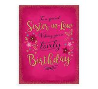 Piccadilly Carte d'anniversaire moderne pour belle-sœur 20,3 x 15,2 cm