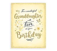 Piccadilly Carte d'anniversaire moderne pour petite-fille 20,3 x 15,2 cm