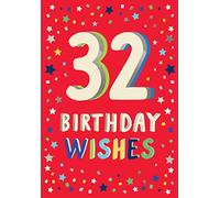 Piccadilly Greetings Carte d'anniversaire pour 32ème anniversaire - Âge : 32 ans - Environ 17,8 x 12,7 cm