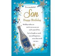Piccadilly Greetings Carte d'anniversaire pour fils - 25,4 x 17,8 cm