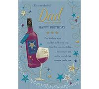 Piccadilly Greetings Carte d'anniversaire pour papa - 25,4 x 17,8 cm, rose
