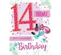 Piccadilly Greetings Carte d'anniversaire traditionnelle pour enfant 14 F - 20,3 x 15,2 cm