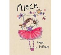 Piccadilly Greetings Carte d'anniversaire traditionnelle pour nièce - 20,3 x 15,2 cm