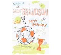 Piccadilly Greetings Carte d'anniversaire traditionnelle pour petit-fils - 17,8 x 12,7 cm, blanc