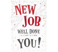 Piccadilly Greetings Carte de félicitations moderne New Job Well Done - 17,8 x 12,7 cm A11854, gris/rouge/blanc/noir