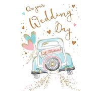 Piccadilly Greetings Carte de mariage moderne - 17,8 x 12,7 cm