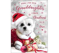 Piccadilly Greetings Carte de Noël pour petite-fille 17,8 x 12,7 cm