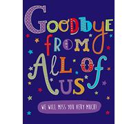 Piccadilly Greetings Carte de vœux « Big Goodbye from All of Us » - H 30 x l 22 cm