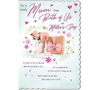 Piccadilly Greetings Carte pour la fête des mères « Mum from Both of US » - 22,9 x 15,2 cm