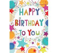 Piccadilly Greetings Grande carte d'anniversaire moderne - 30,5 x 22,9 cm