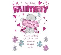 Piccadilly Greetings Group Ltd Carte d'anniversaire pour maman - Grand format 22,9 x 15,7 cm, rose