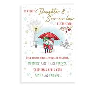 Piccadilly Greetings Group Ltd Carte de Noël Avant-Garde Studios Personnage Fille & Son in Law - 22,9 x 15,2 cm, H95008