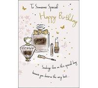 Piccadilly Greetings Group Ltd Magnifique carte d'anniversaire avec revêtement pailleté pour quelqu'un de spécial Blanc 17,8 x 12,7 cm