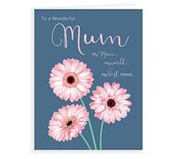 Piccadilly Greetings Koko Designs K70007 Carte d'anniversaire contemporaine pour maman Rose 20,3 x 15,2 cm