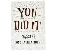 Piccadilly Greetings Piccadilly Greetings Modern You Did It Massive Carte de félicitations - 17,8 x 12,7 cm, vert, gris, beige, orange, blanc